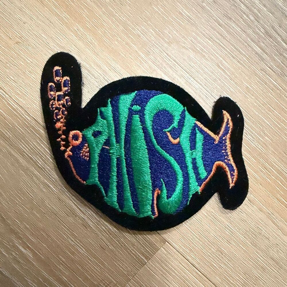 Vintage Phish Velveteen Patch Sew on 90s Psychedelic Jam Band Embroidered Hippie